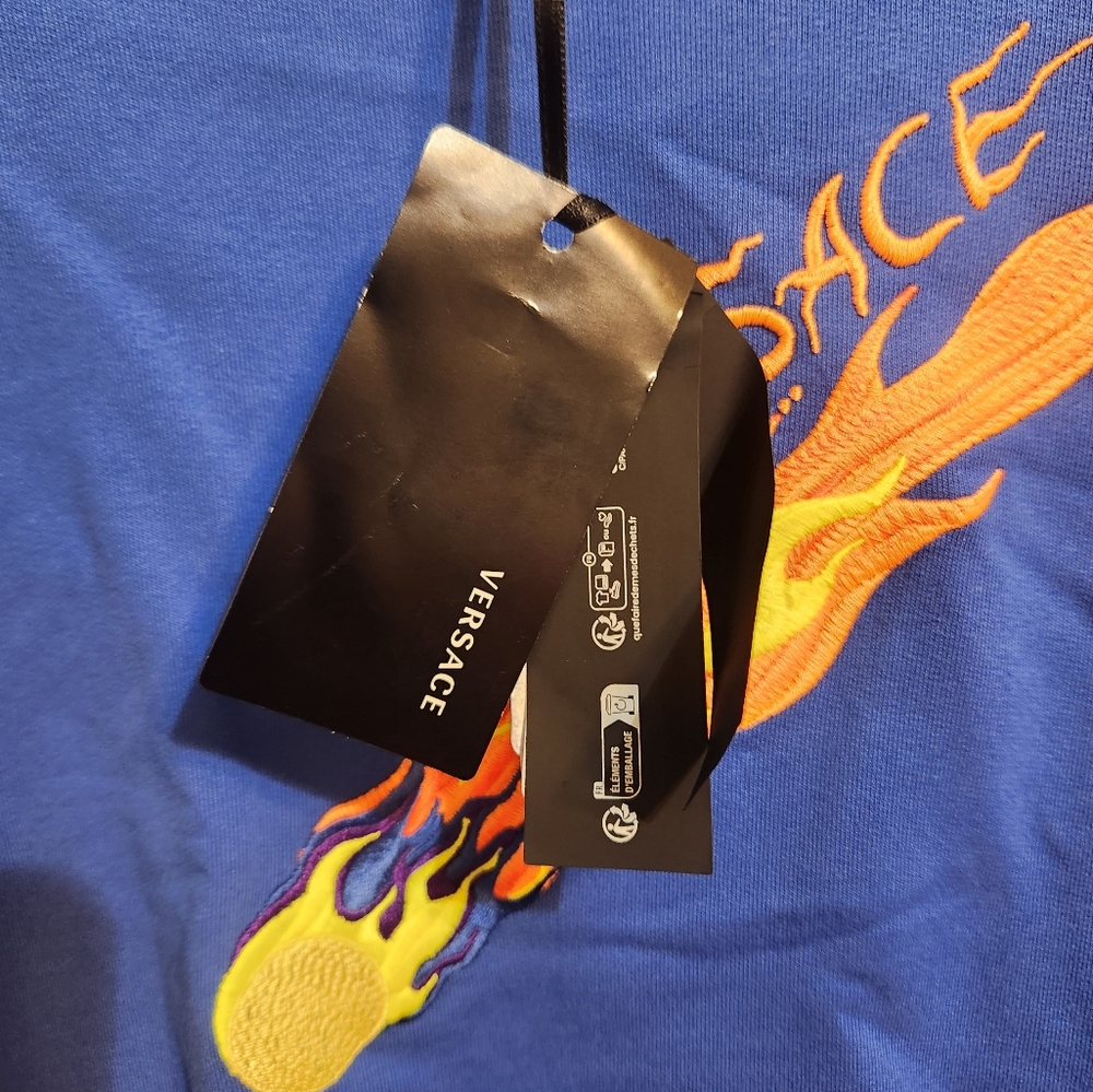 $350 Versace Boys' Meteor Logo Sweatshirt - Sz 8 - Picture 3 of 5